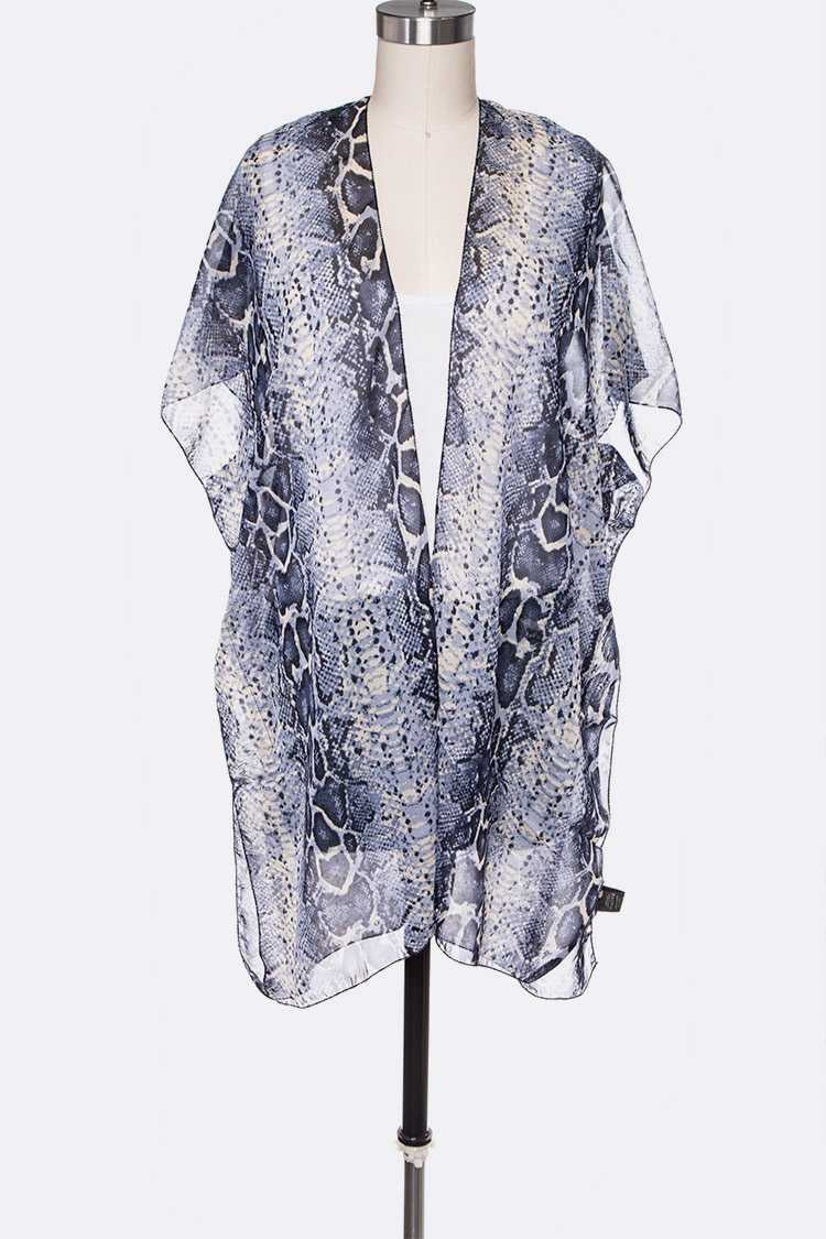 Snakeskin print kimono
