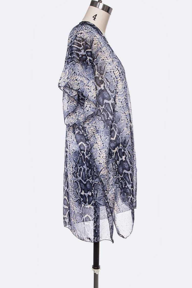 Snakeskin print kimono