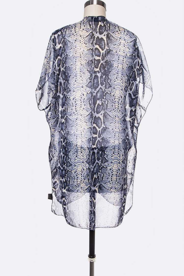 Snakeskin print kimono