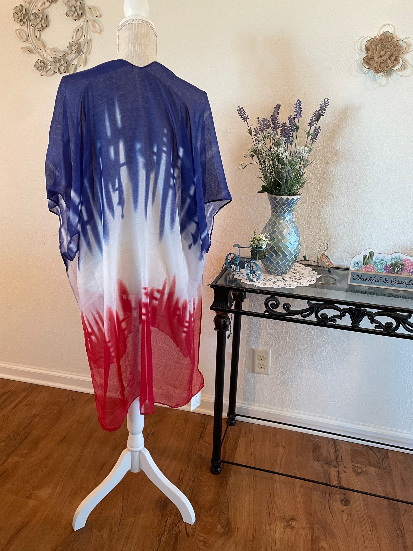 Tie Dye American Flag Kimono