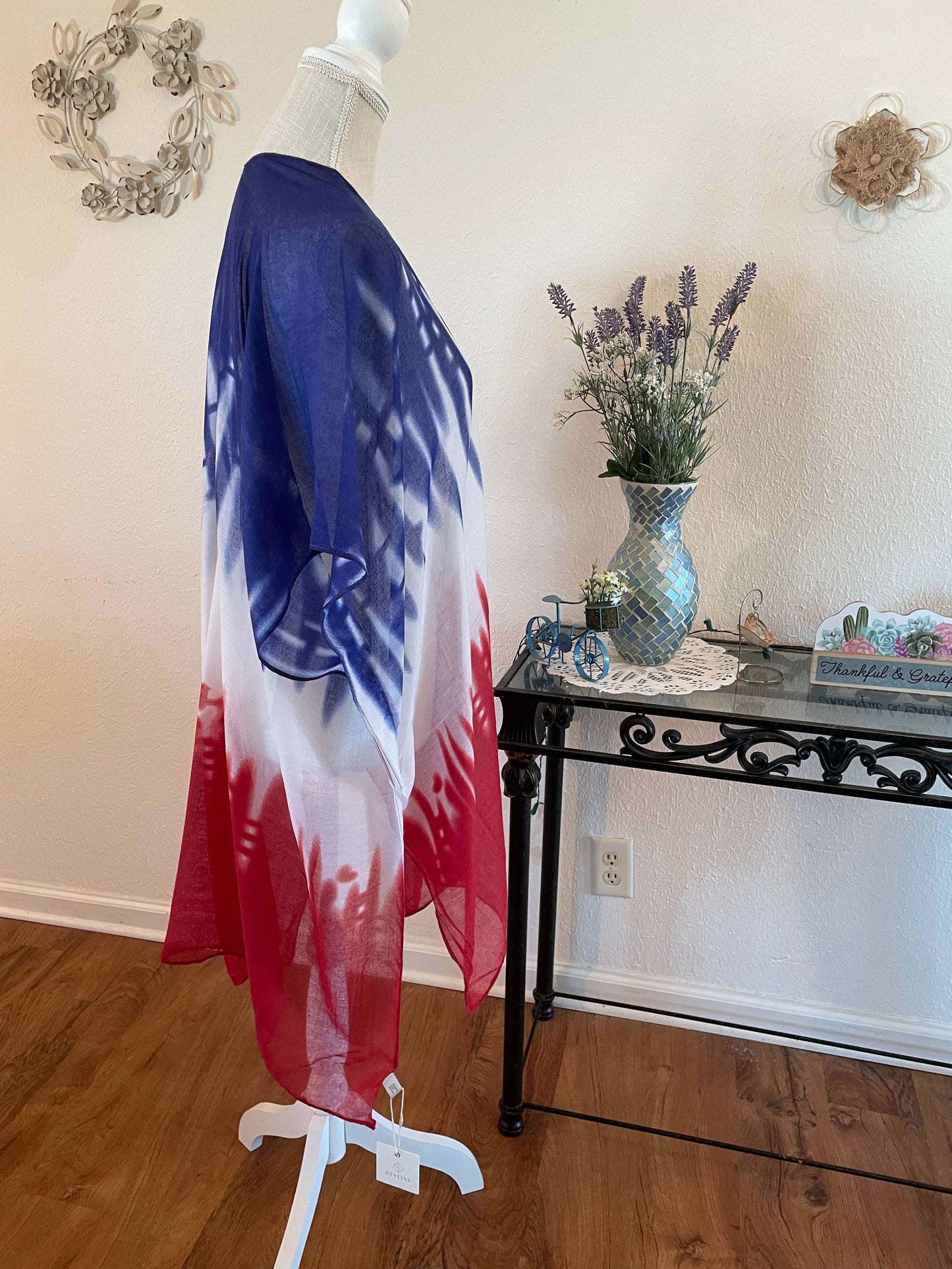 Tie Dye American Flag Kimono