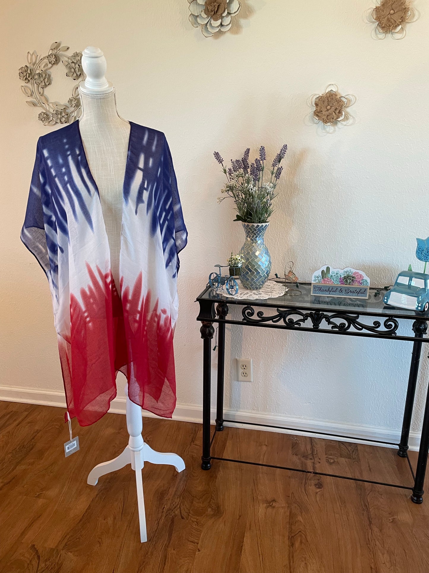 Tie Dye American Flag Kimono