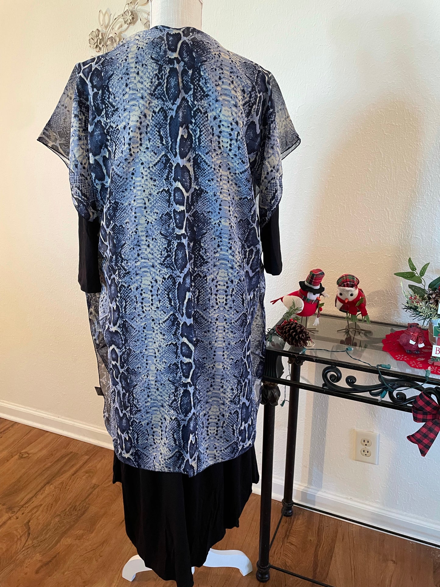 Snakeskin print kimono
