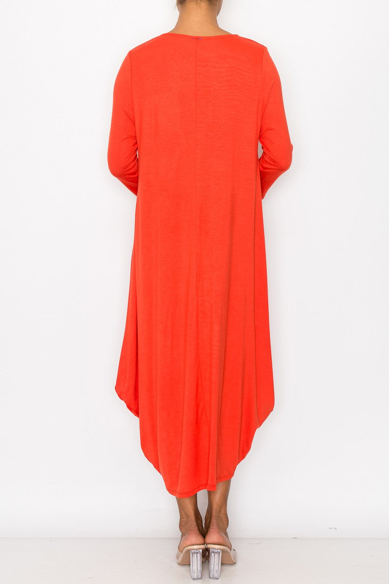 Red-orange Bubble Dress