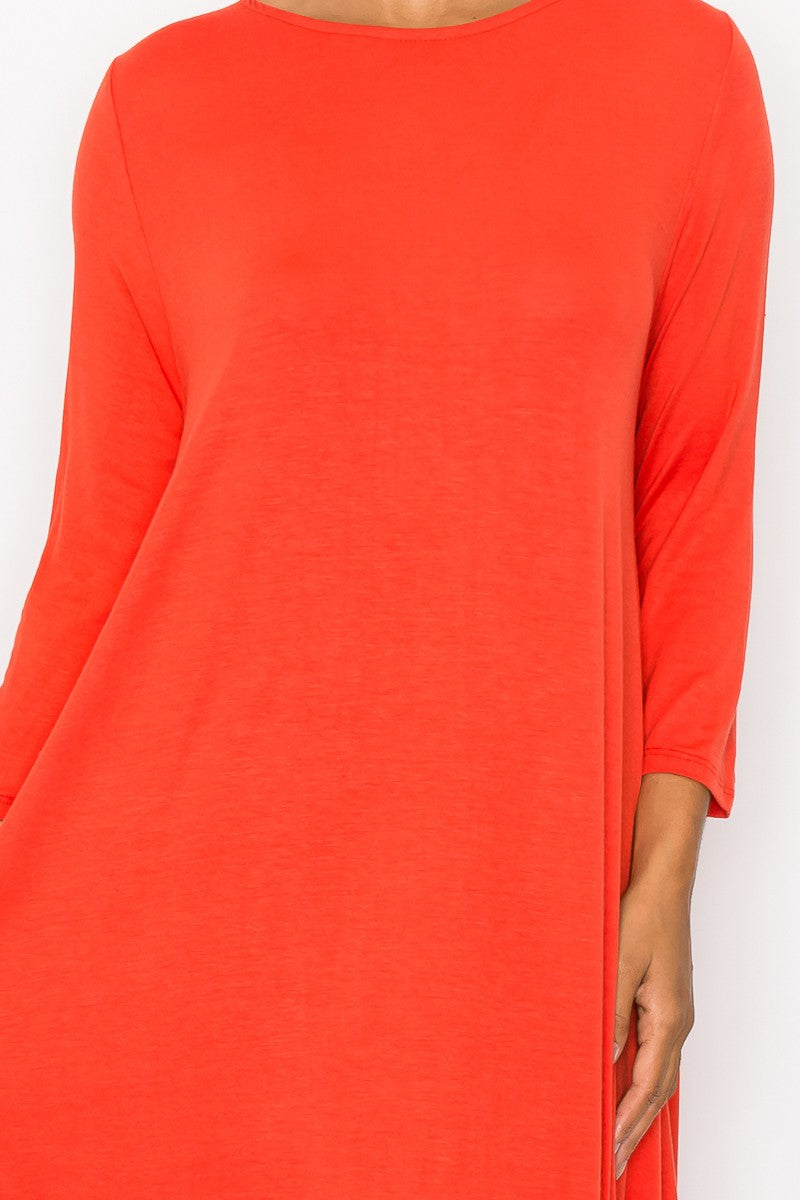 Red-orange Bubble Dress