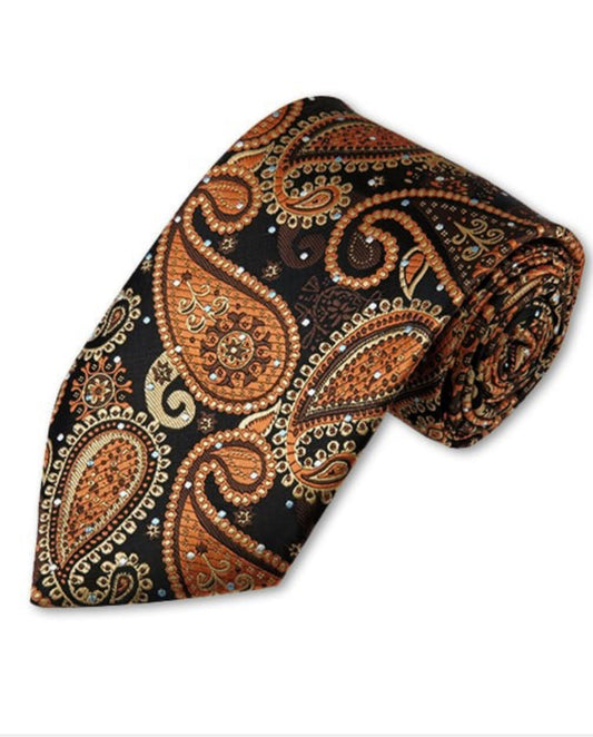 Brown/Rust Paisley Necktie