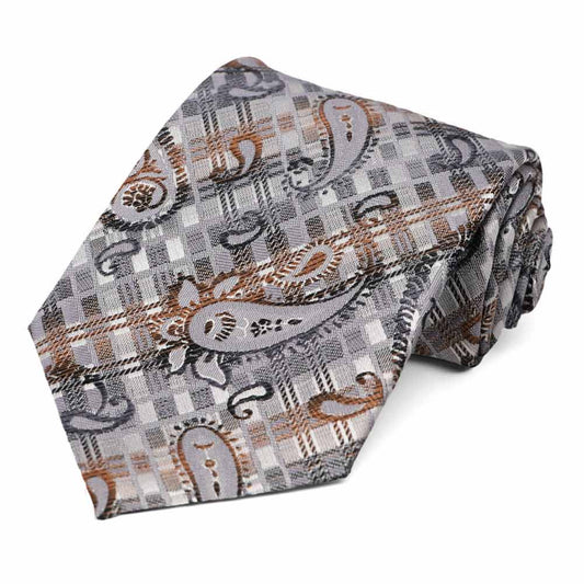 PAISLEY PLAID NECKTIE