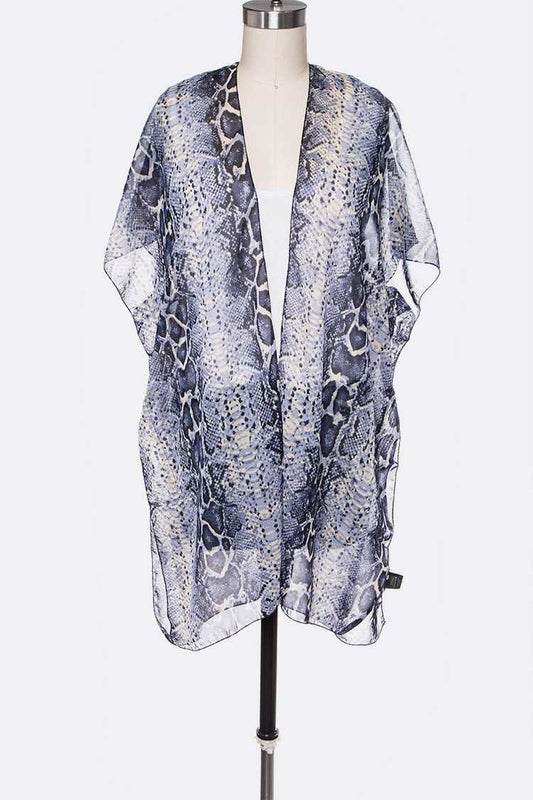 Snakeskin print kimono