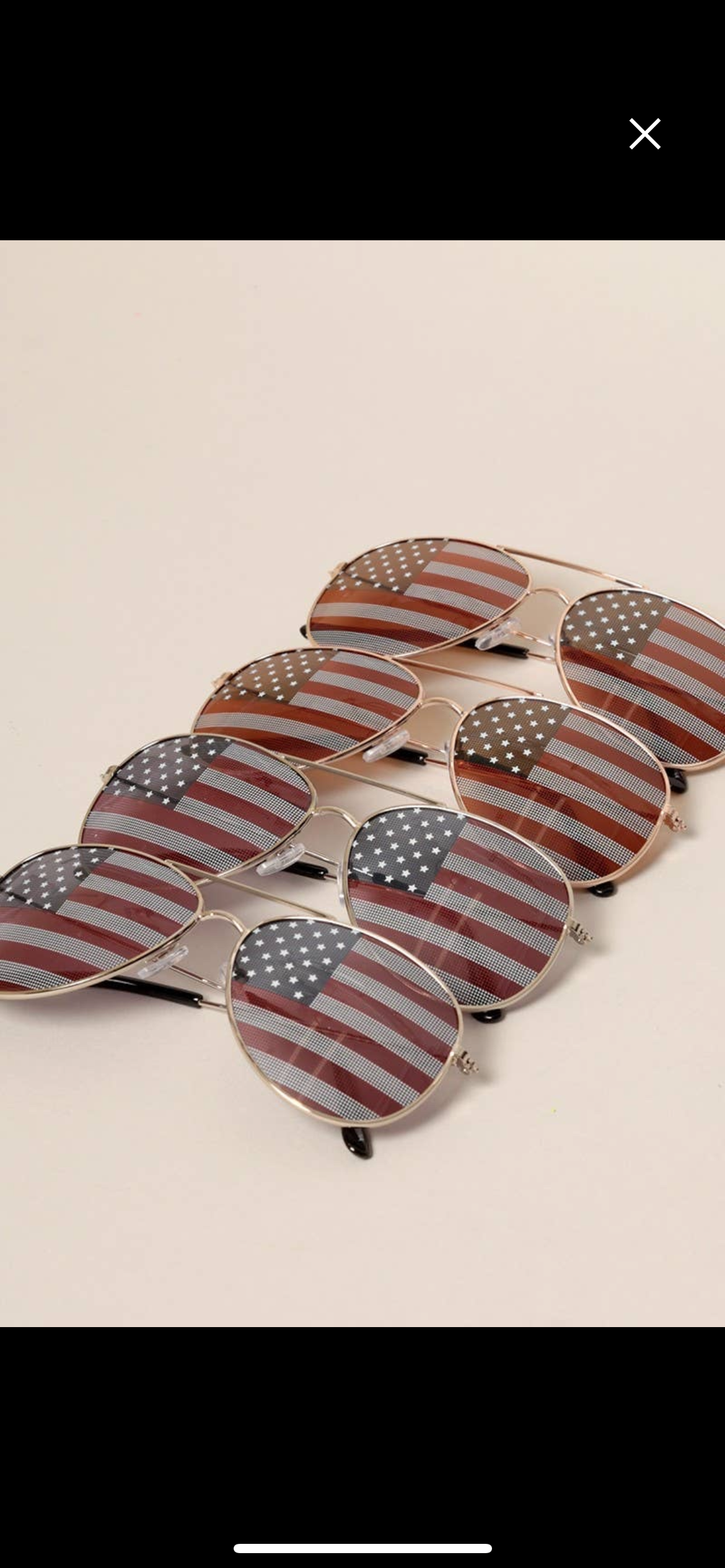 American Flags Aviator Sunglasses