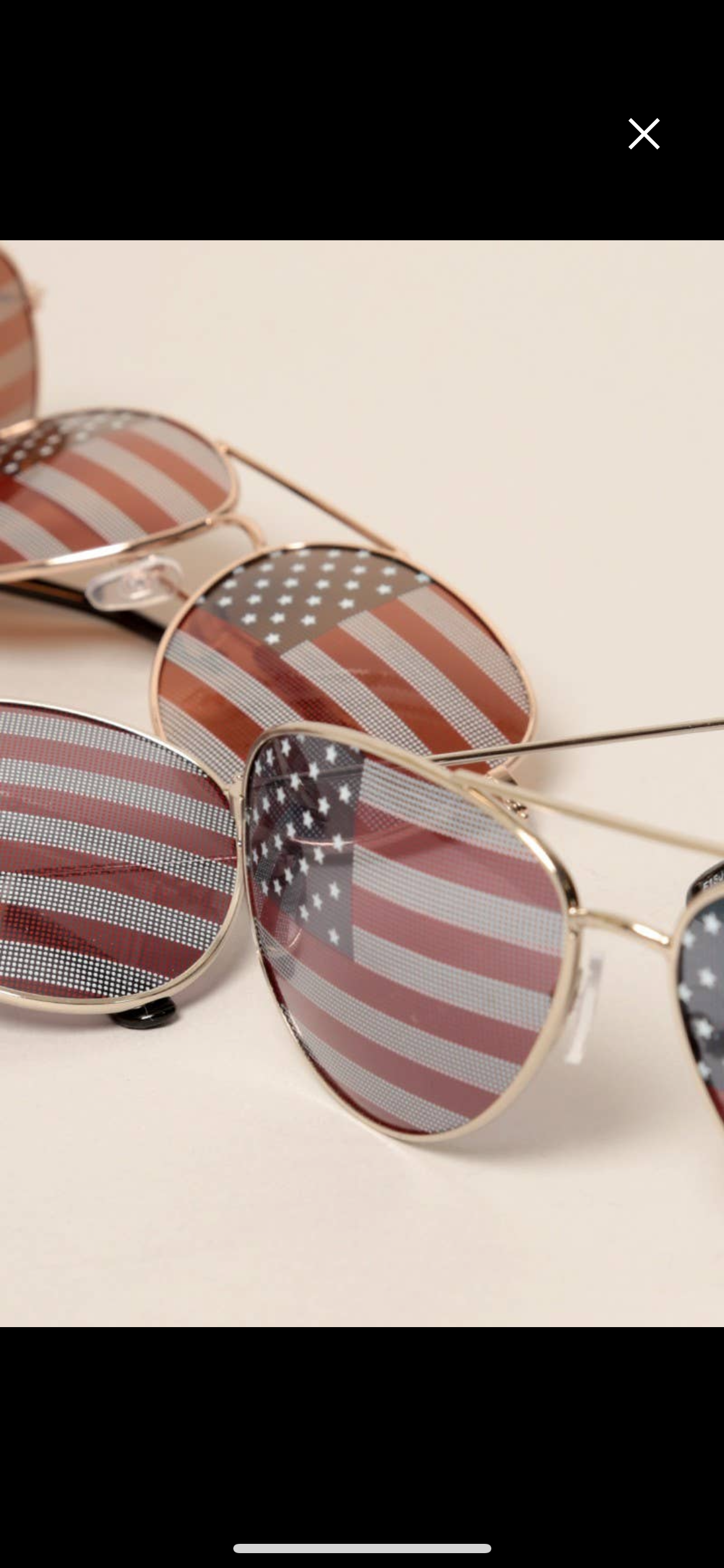 American Flags Aviator Sunglasses