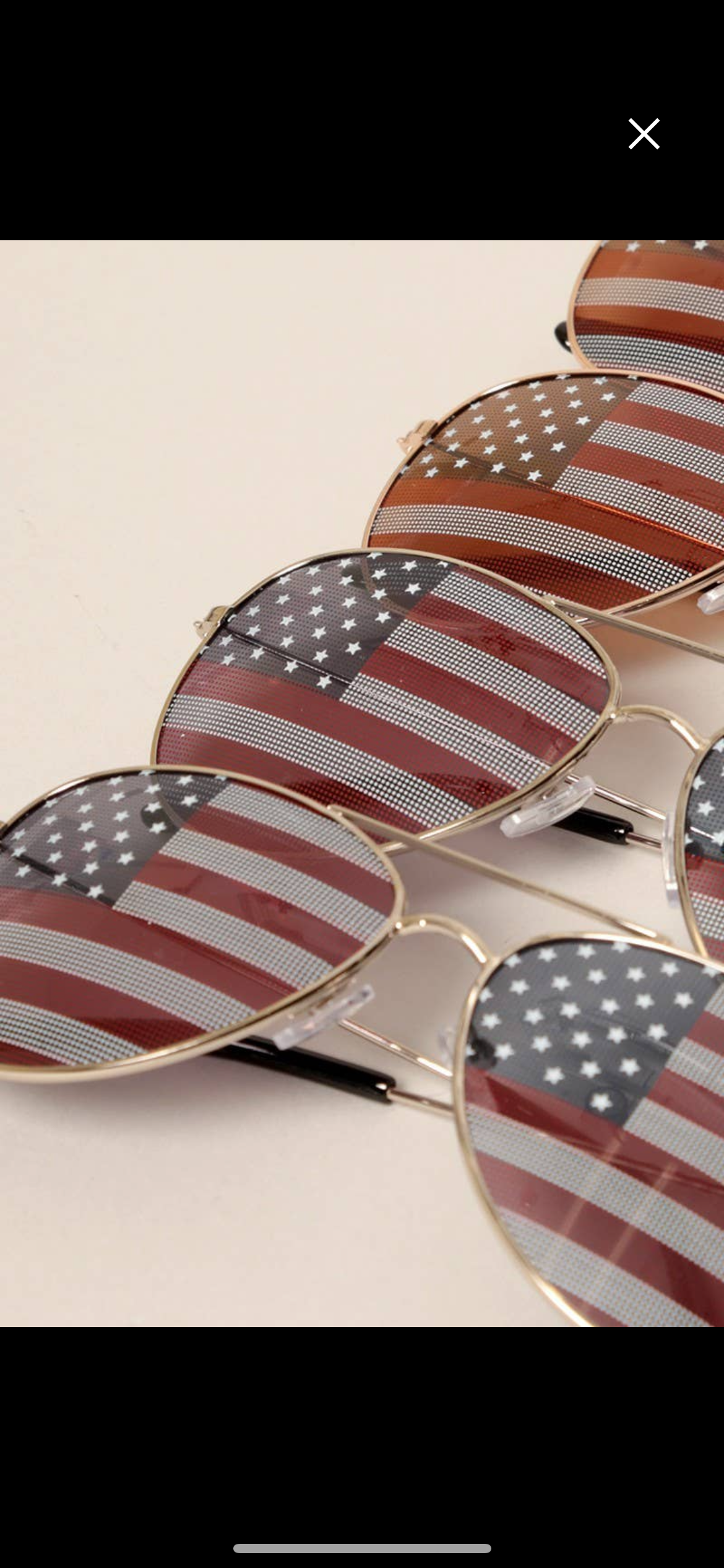 American Flags Aviator Sunglasses