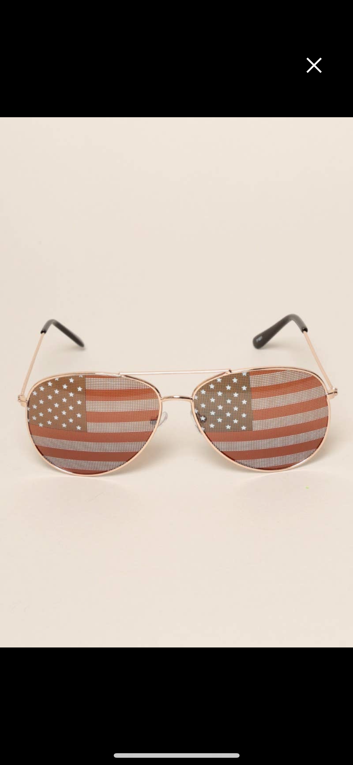 American Flags Aviator Sunglasses