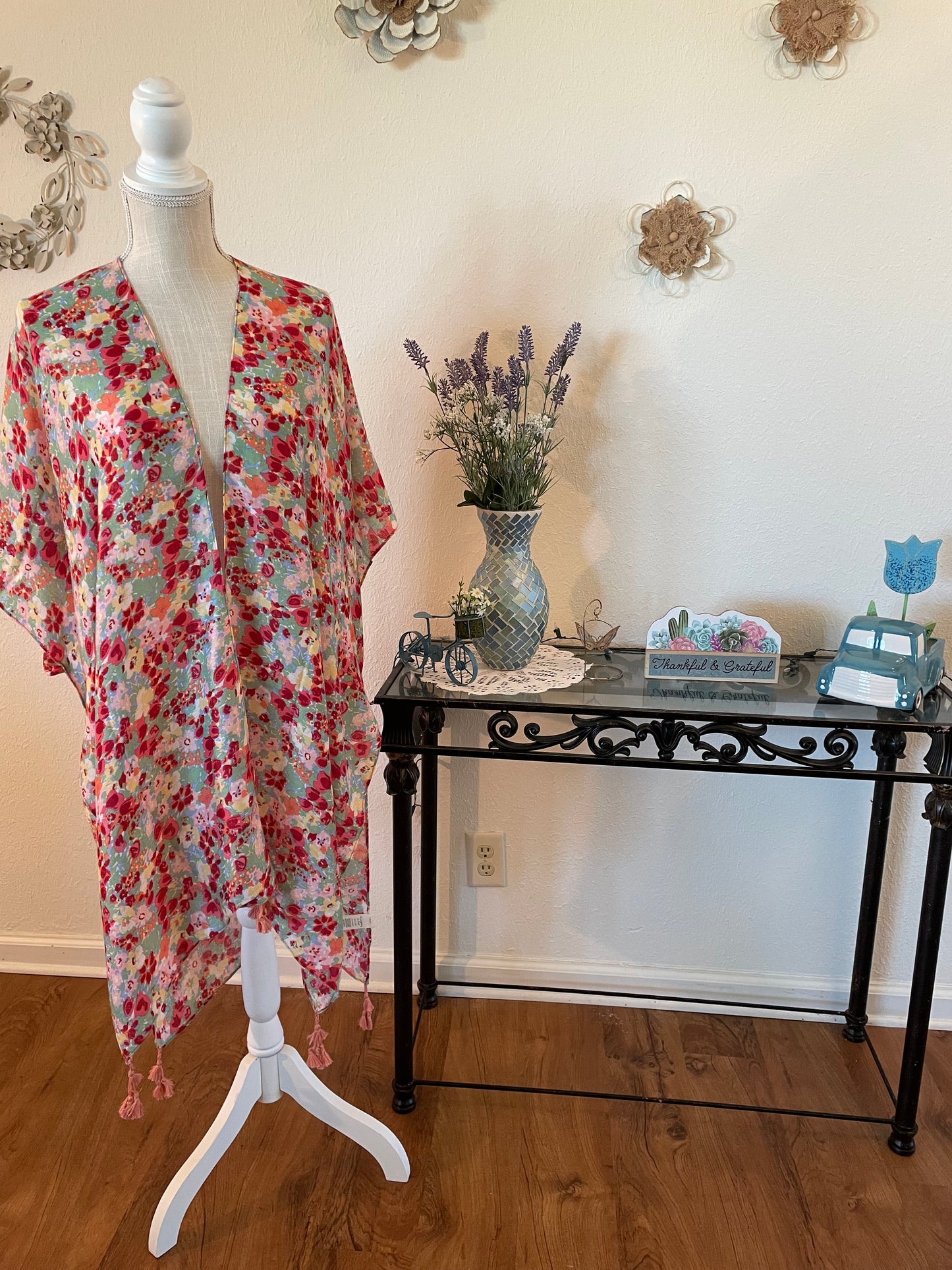 Small floral print kimono