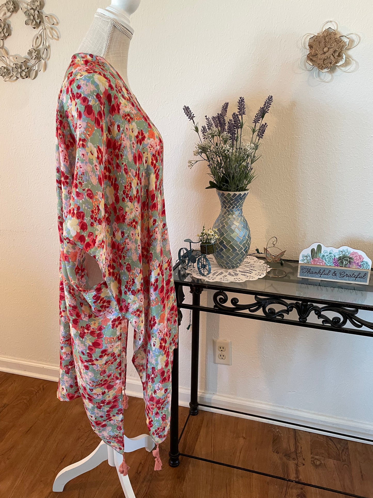 Small floral print kimono